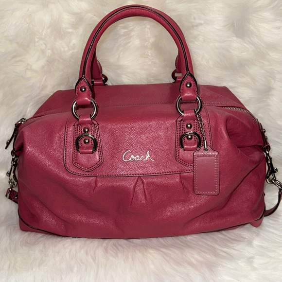 Coach Handbags - Coach Ashley Ginger Beet Leather Satchel Bag EUC